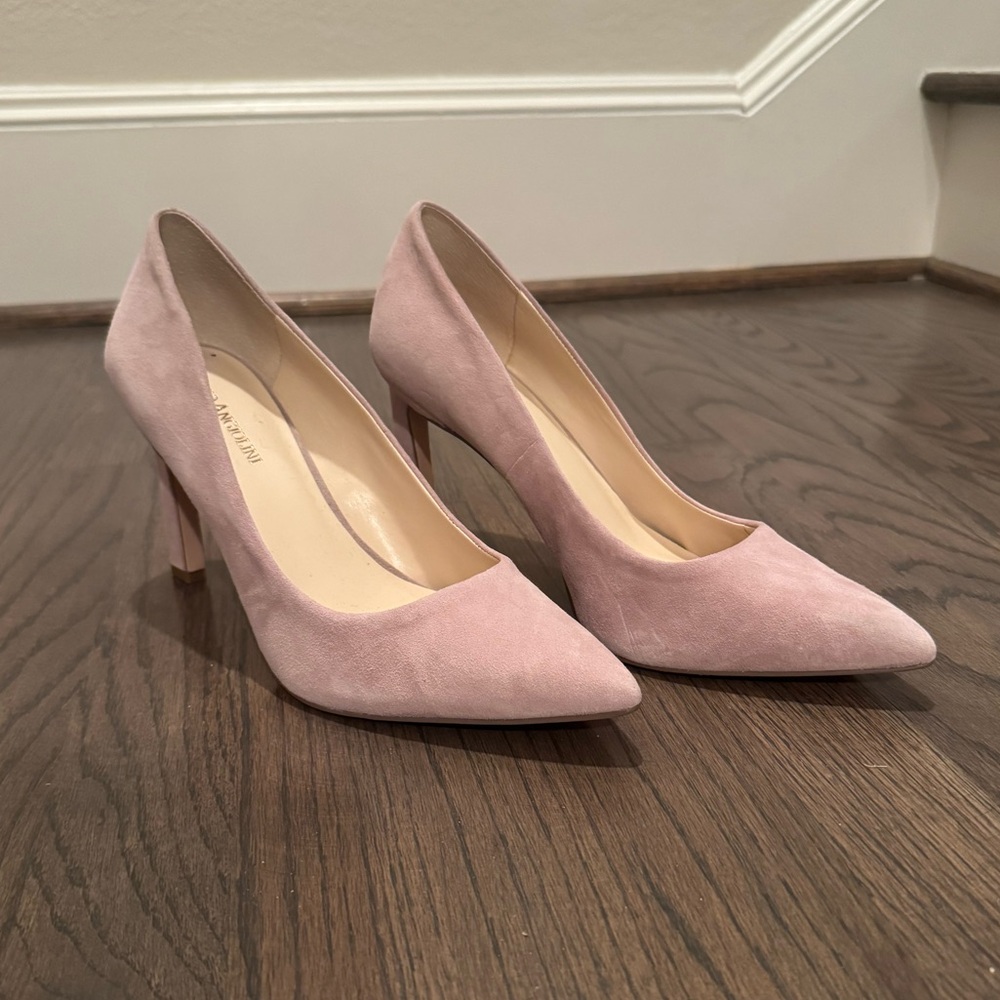 NWOT ⭐️ Enzo Angiolini Baby Pink Suede Pointed Toe Heel Pump 10M